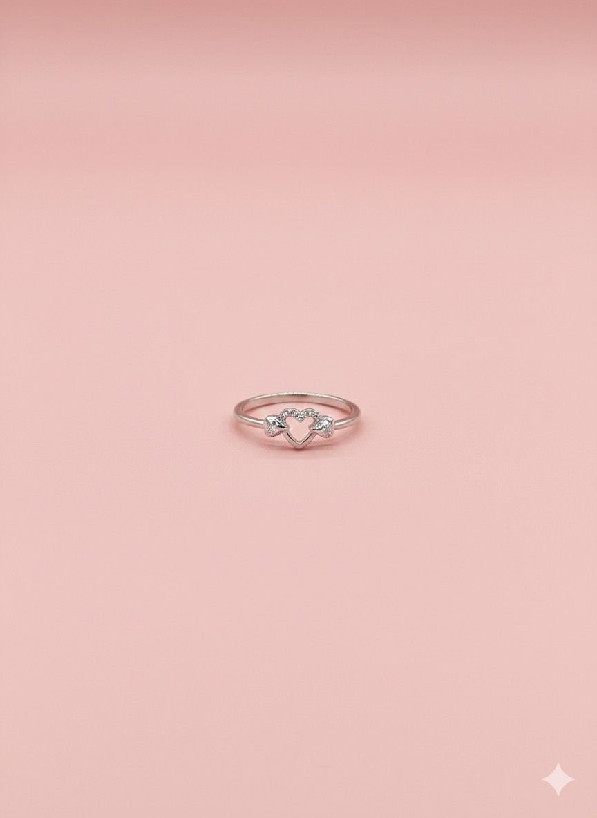 92.5 Silver Heart  Ring